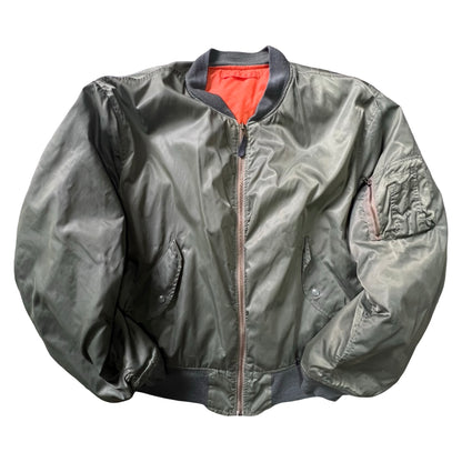Vintage 80’s MA-1 Oversized Reversible Bomber Jacket 2XL