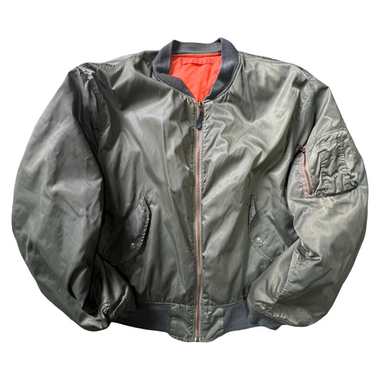 Vintage 80’s MA-1 Oversized Reversible Bomber Jacket 2XL