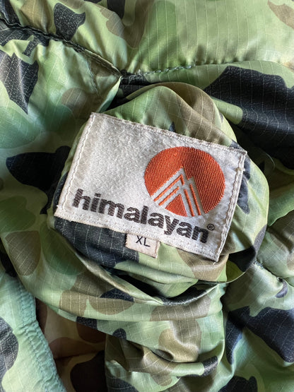 Rare Vintage 1970’s Ripstop Nylon Reversible Camo Down Jacket XL