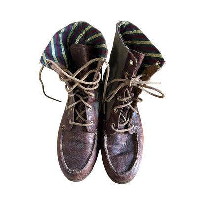 Vintage Leather & Canvas Sperry Top Sider Boots Women’s 8.5