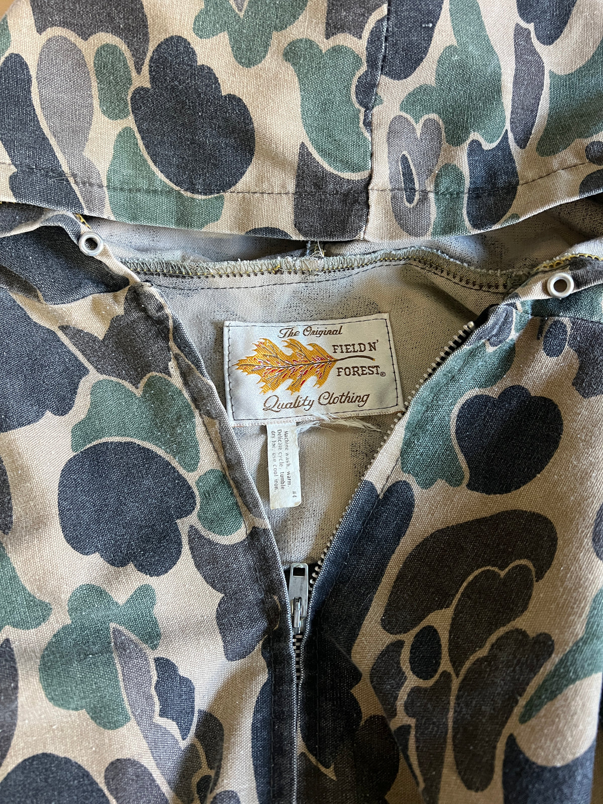 Vintage 1970’s Field N’ Forest Oversized Camo Jacket XXL