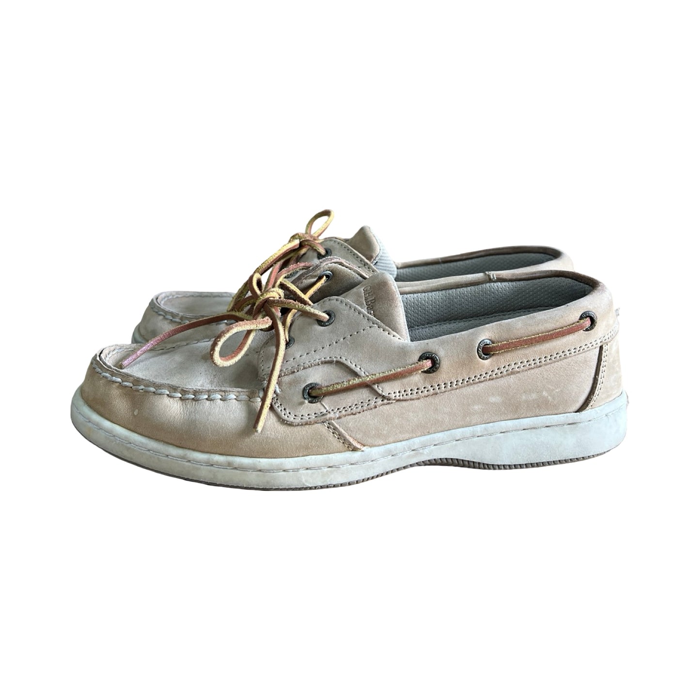 Vintage 90’s GH Bass Natural Boat Shoes 8.5