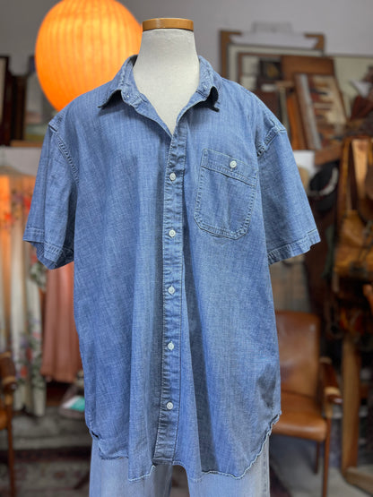 Vintage 90’s LL Bean Chambray S/S Shirt XXL