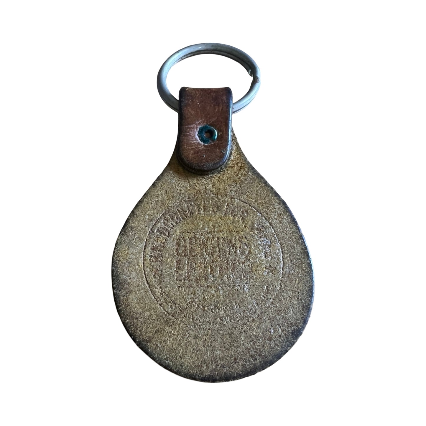 Vintage 1960’s Collectible Aviva Snoopy Tooled Leather Keychain