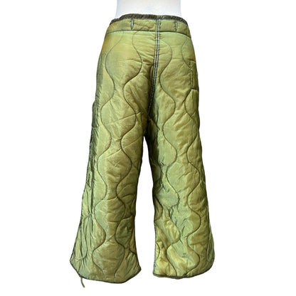Vintage Military Army Quilted Liner Cropped Pants