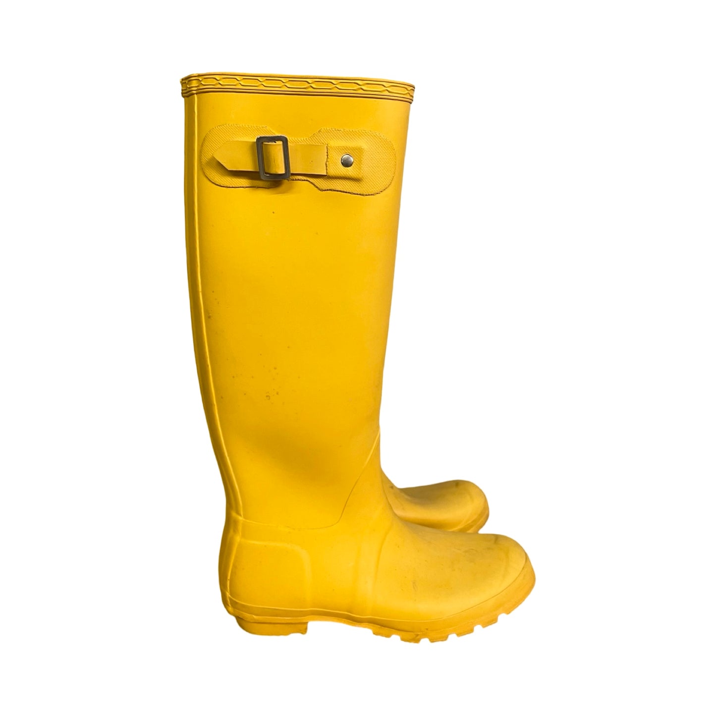 Vintage Hunter Rain Boots Wellies Classic Yellow Mens 7 Womens 8