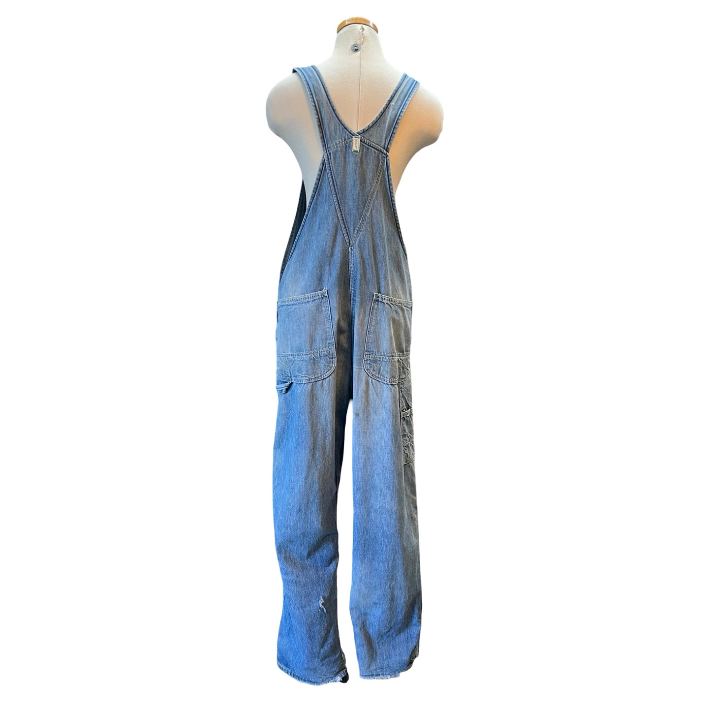 Vintage Distressed Key Imperial Denim Overalls