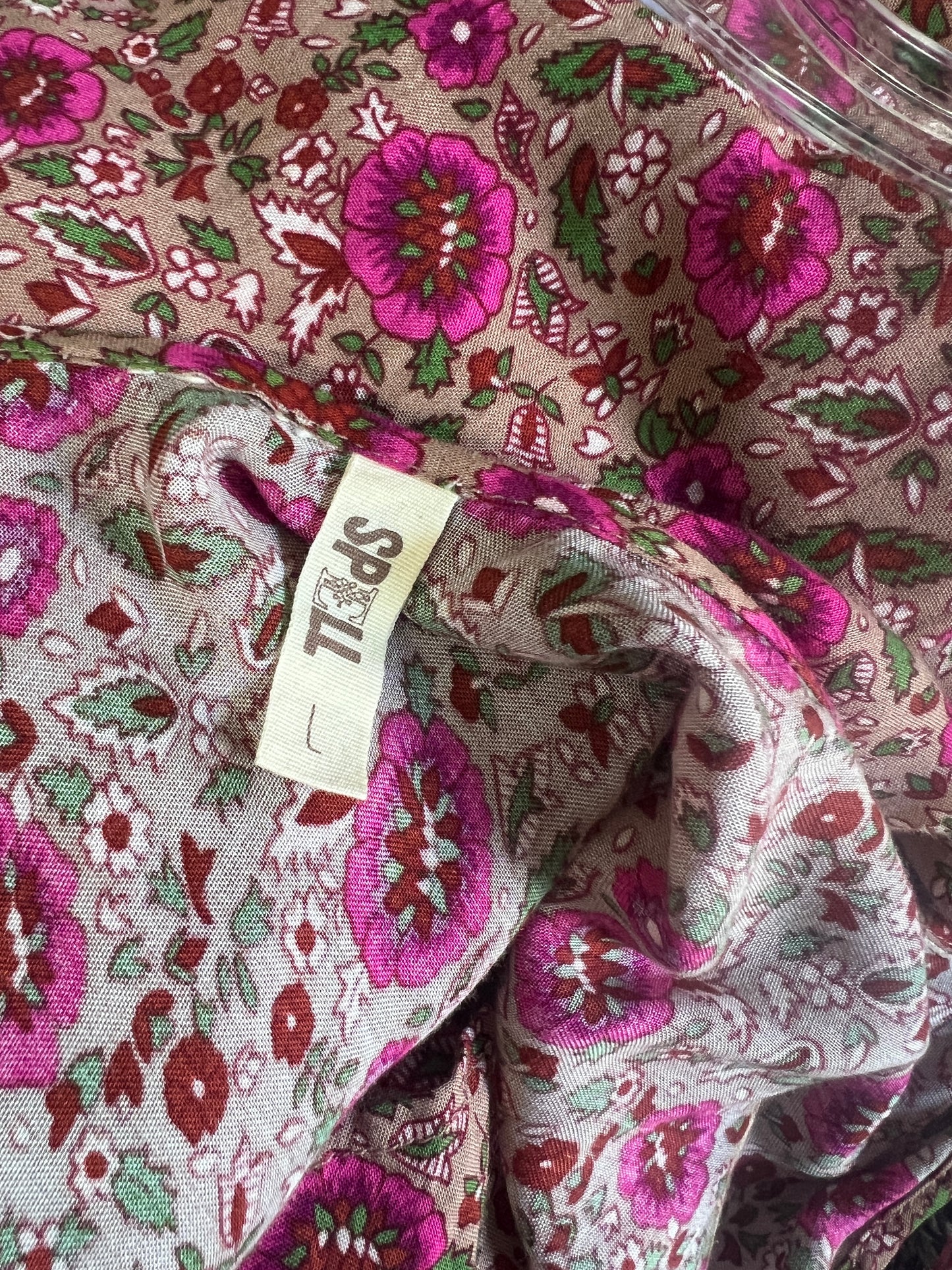 Spell Kombi Floral Midi Dress Red L