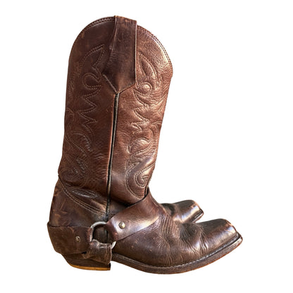 Vintage 80’s Western Motorcycle Harness Boots 8.5/9