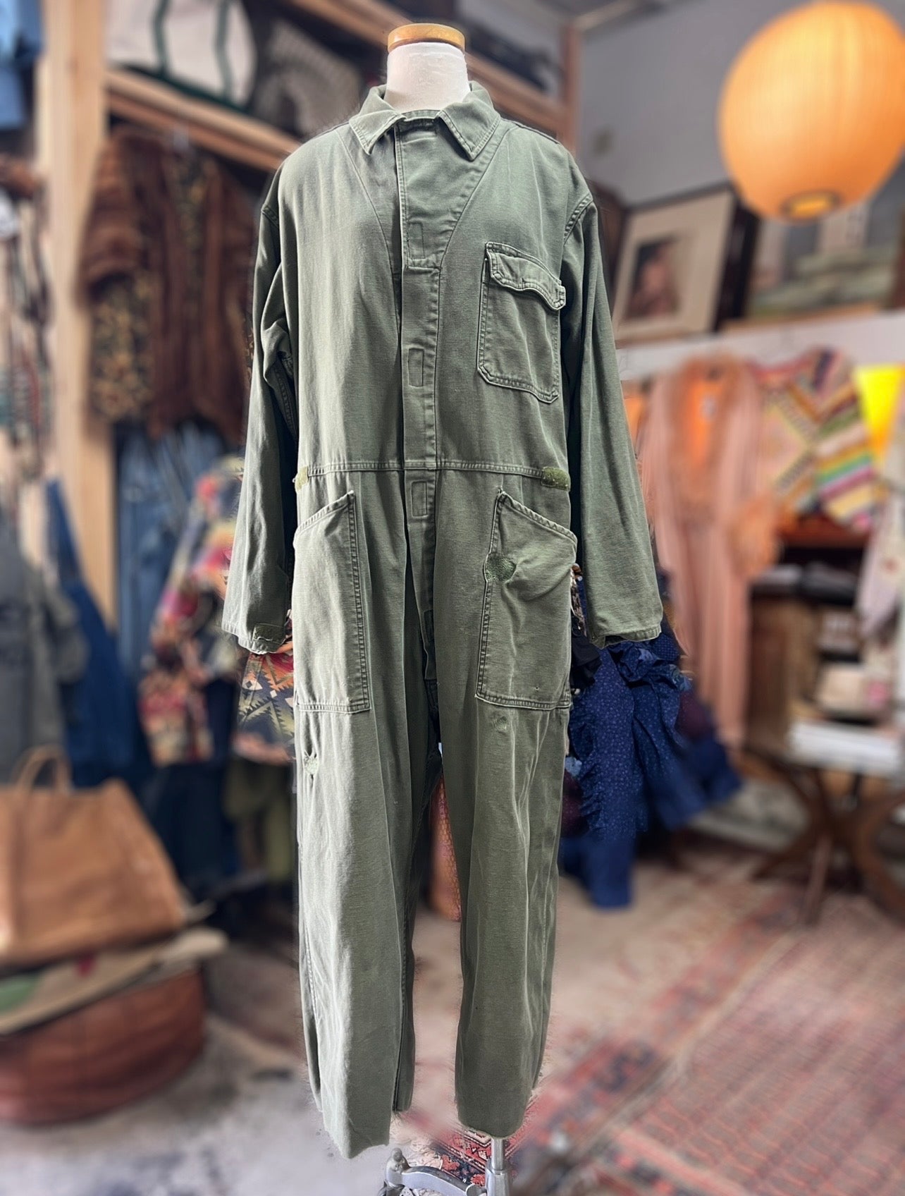 Vintage OG 107 Oversized Distressed Army Jumpsuit XL