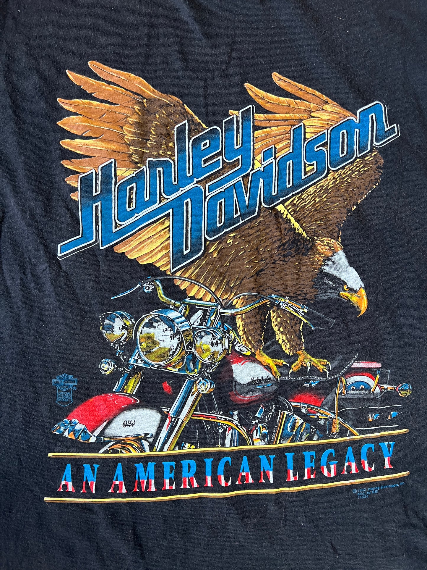 Vintage 1992 Harley Davidson Single Stitch Muscle Tee XL