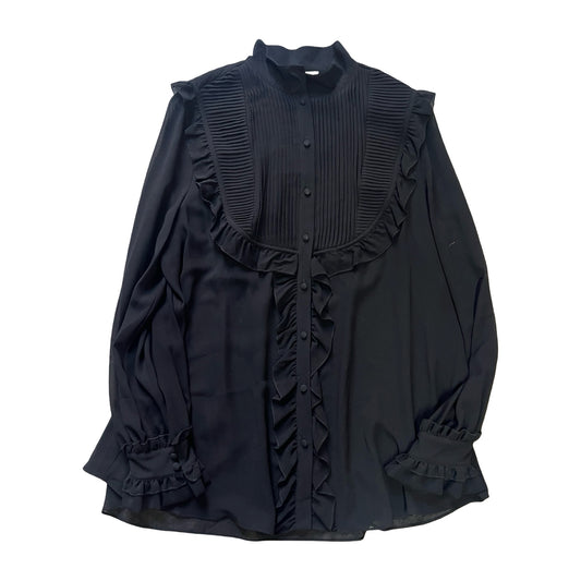 For Love & Lemons Sheer Ruffle Top L
