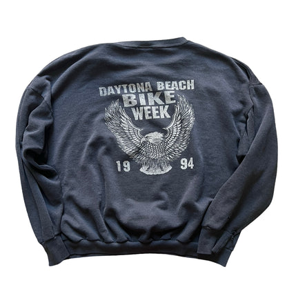 Vintage 1992 Harley Davidson Daytona Bike Week 1994 Sweatshirt Worn To Perfection XL