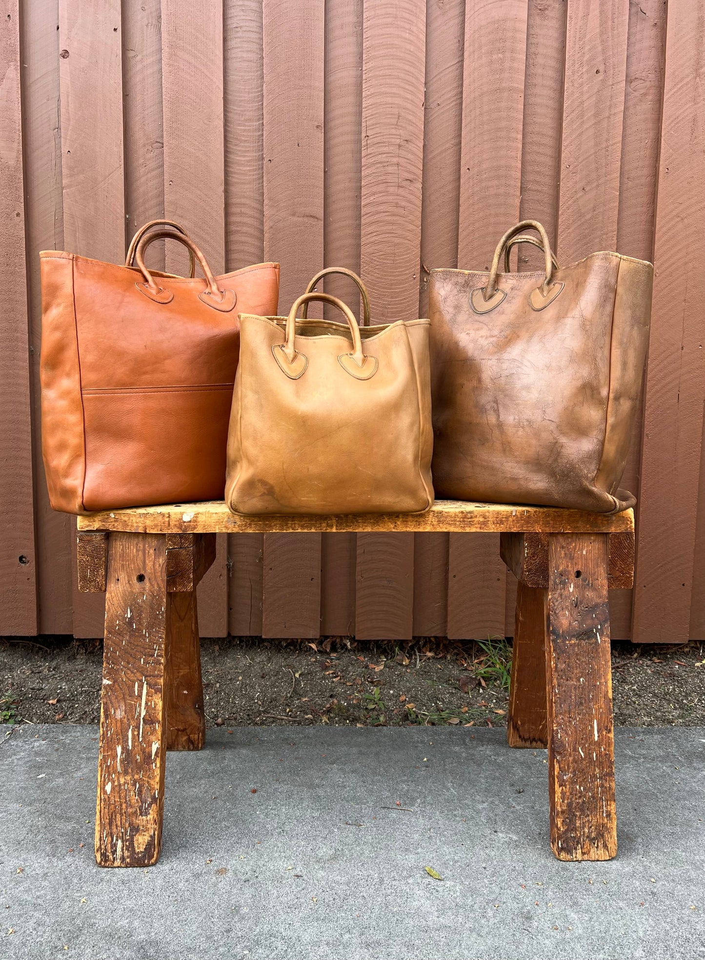 RARE Vintage LL Bean 1980’s Distressed Leather Tote XL