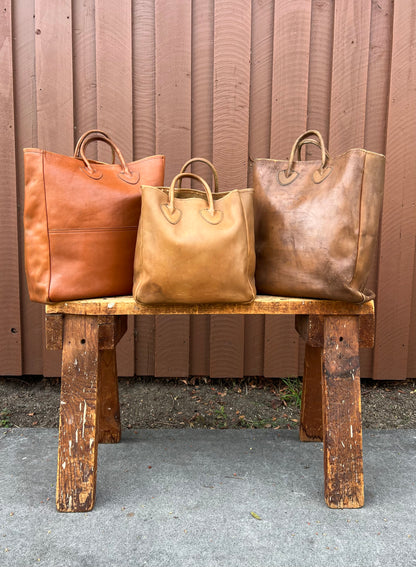 RARE Vintage LL Bean 1980’s Distressed Leather Tote XL