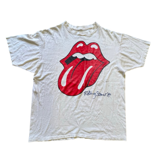 Vintage Rolling Stones 1989 Steel Wheels North American Tour Single Stitch T-Shirt XL/XXL