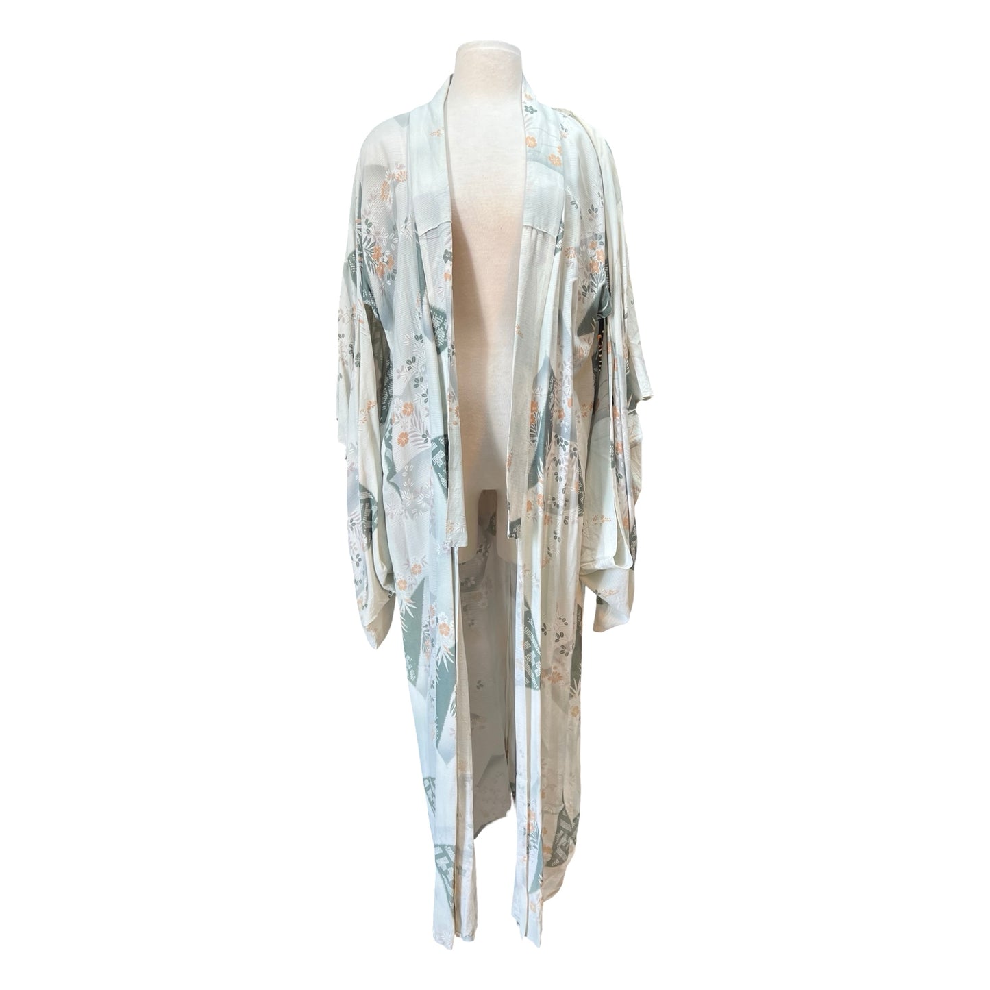 Vintage 1960’s Handmade Abstract Floral Kimono O/S