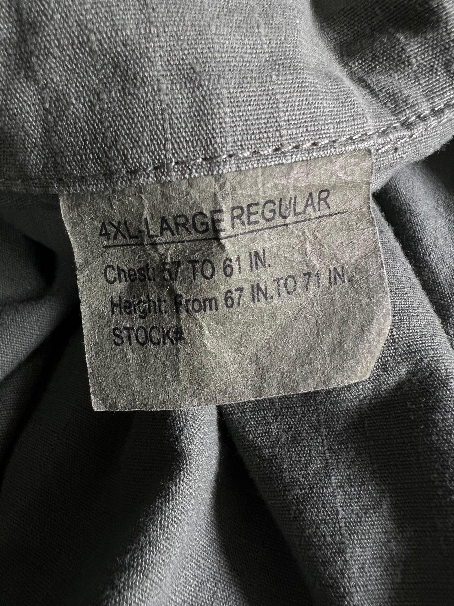 Vintage 1980’s Rothco OG 107 Rip Stop Four Pocket Oversized Army Jacket 4XL