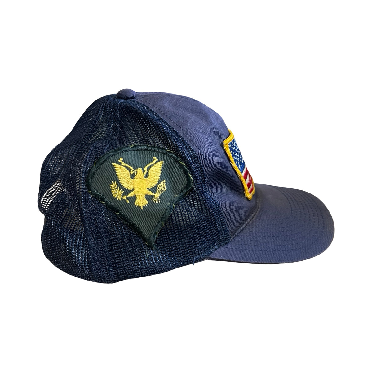 Vintage Army American Flag Patched Hat