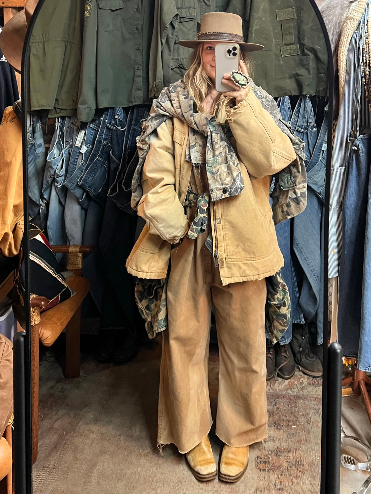 Vintage Heavily Distressed Oversized Lined Carhartt