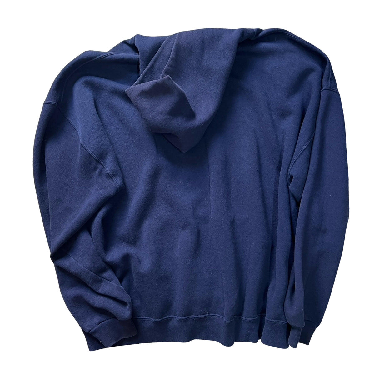Vintage Oversized Distressed Navy Russell Hoodie w/ MV Logo 3XL #26