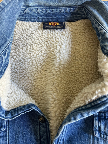 Vintage Oversized 80’s Route 66 Denim Sherpa Shirt Jacket XL/XXL
