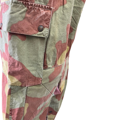 Vintage 1960’s Italian San Marco Camouflage Suspender Cargo Pants 34X27