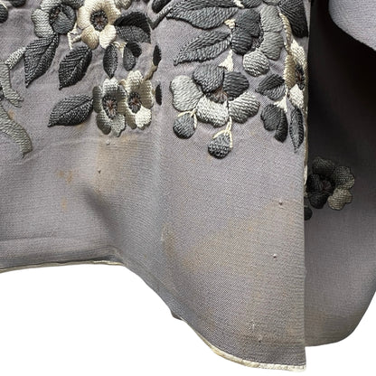 Rare Antique 1930’s  Embroidered Silk Bed Jacket Capelet
