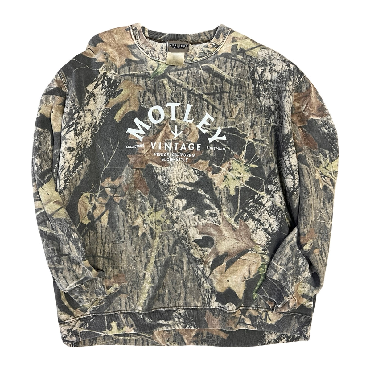 Vintage Oversized Distressed Camo Sweatshirt w/ MV Logo XXL #5