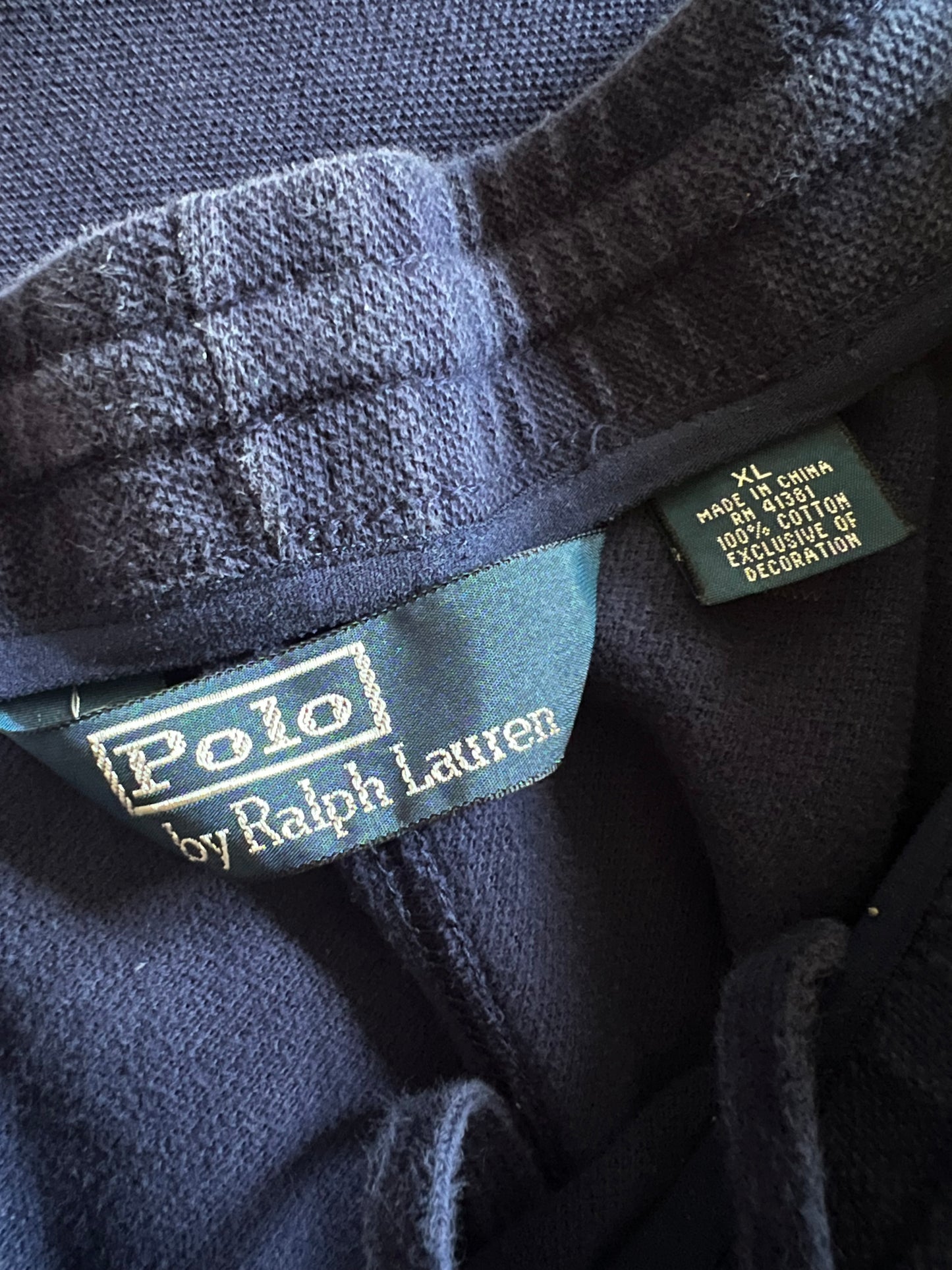 Vintage 90’s Polo Ralph Lauren Pique Knit Side Zip Track Pants XL