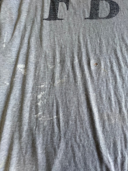 Vintage Distressed FBI Oversized Tee XXL