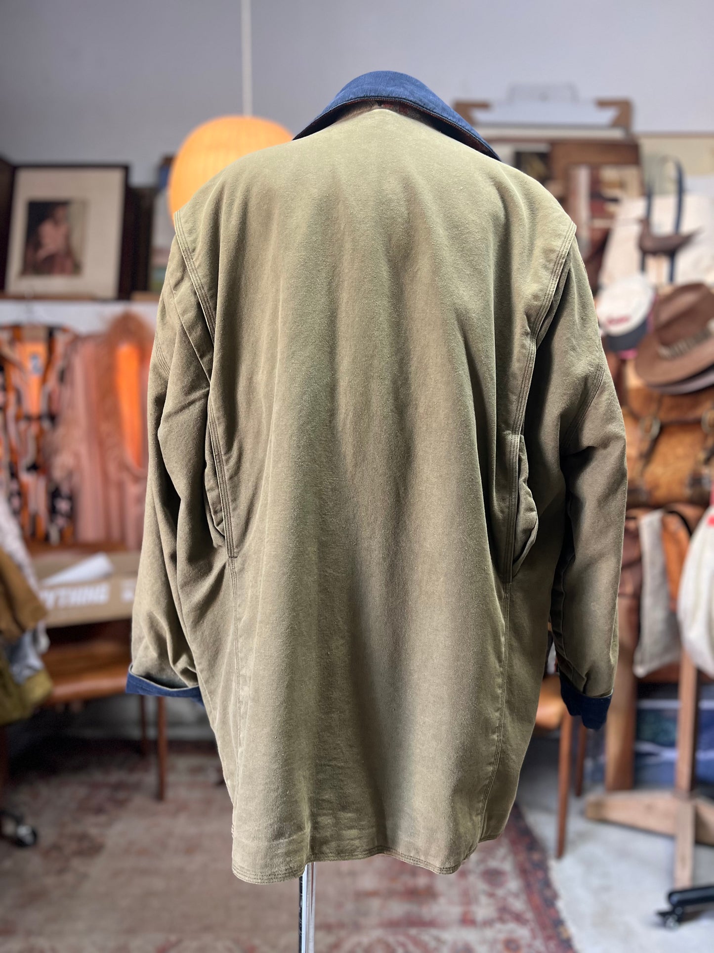 Vintage 90’s J Crew Barn Jacket Chore Coat w/ Removable Flannel Vest M