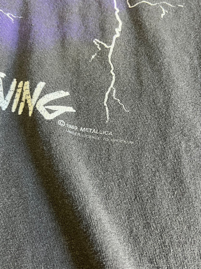 Vintage Metallica 1989 Ride The Lightening Tour Cut-Off Rock Tee