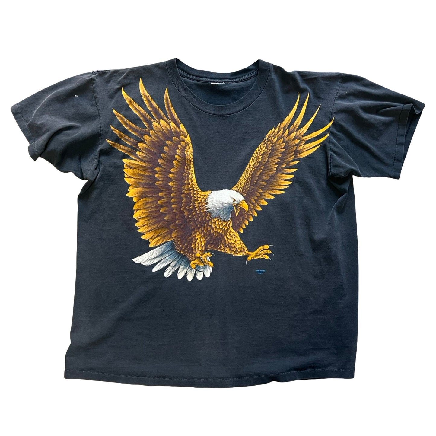 Vintage Single Stitch Faded Worn To Perfection Eagle Tee XL