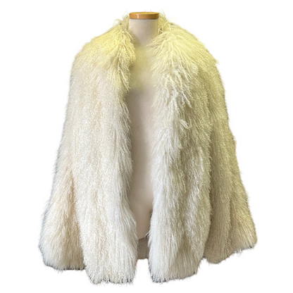 Vintage 80's Mongolian Lamb Shearling Oversized Coat Ilana P/S