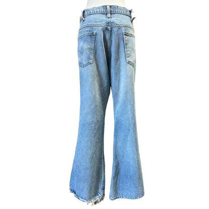 Vintage Distressed Levi’s Orange Tab 517 Flares Made in USA El Paso, TX 36 x 30