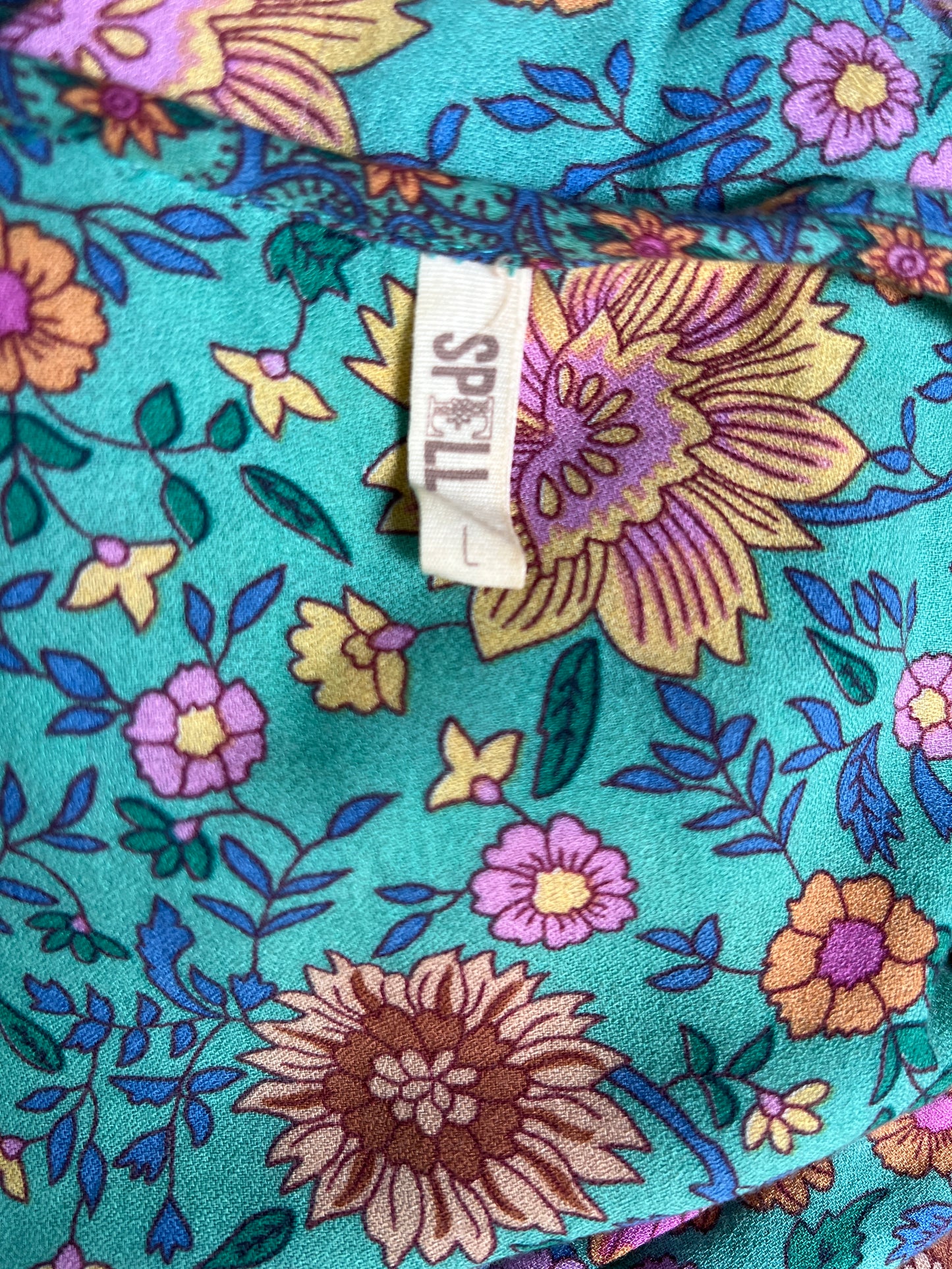 Rare Spell Folk Town Maxi Dress L