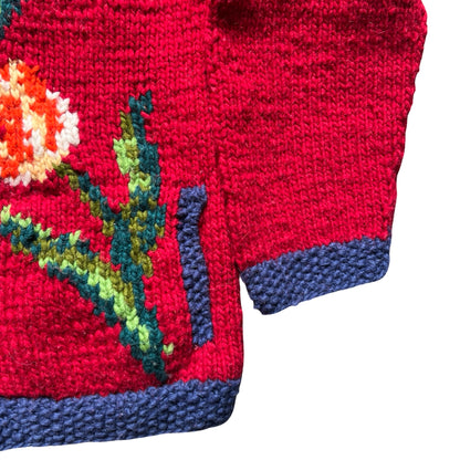 RARE Vintage 80’s Hand Knit Tulip Cowichan Sweater Jacket w/ Pockets L/XL
