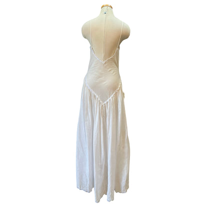 Vintage Cotton Bohemian Nightie Dress w/ Lace Trim