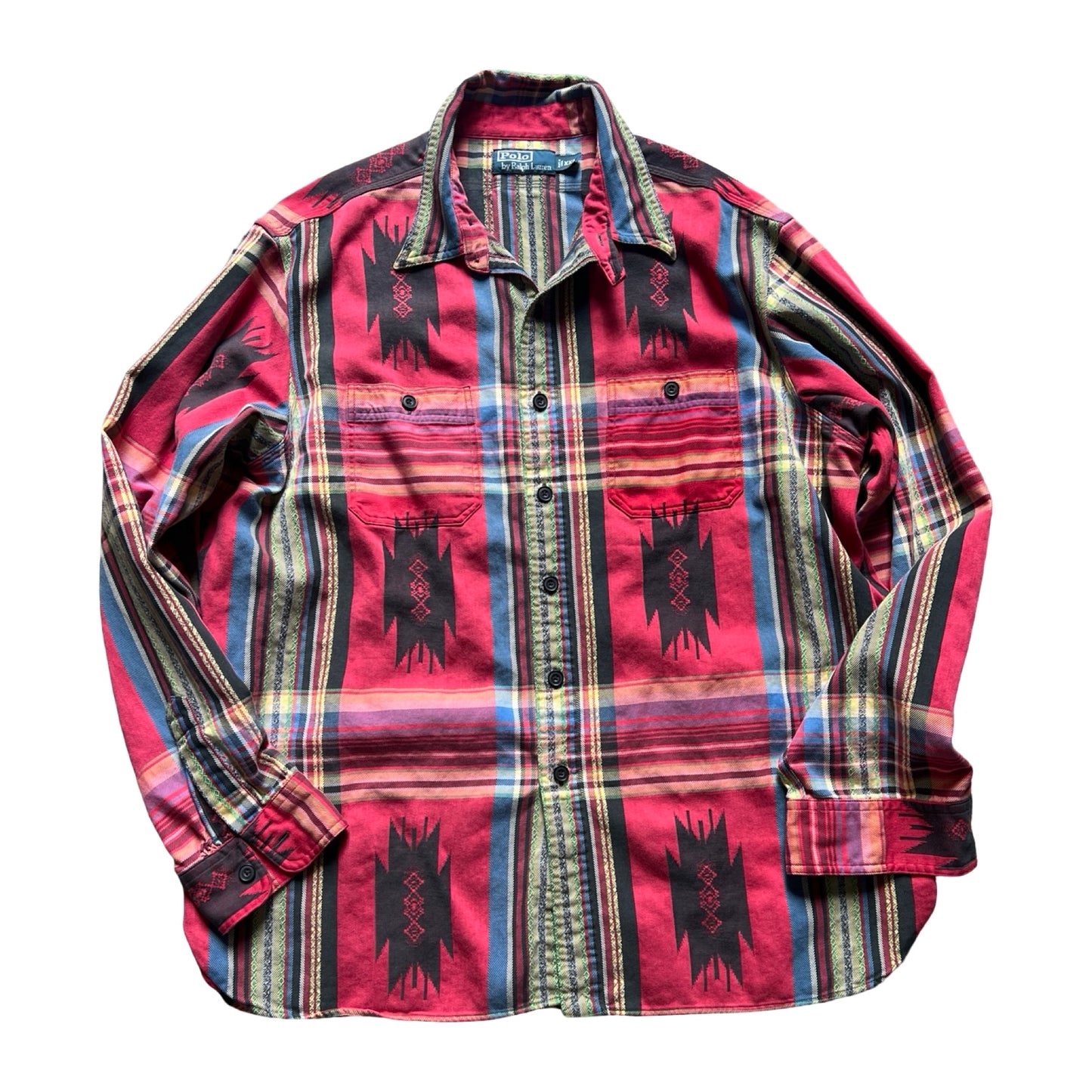 Vintage Polo Ralph Lauren Aztec Print Shirt XXL