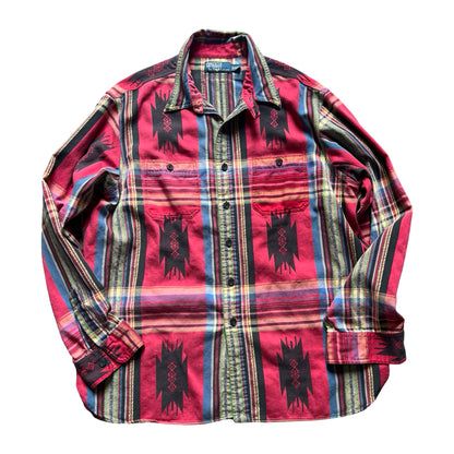 Vintage Polo Ralph Lauren Aztec Print Shirt XXL