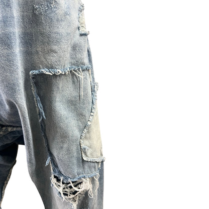 Free People Distressed Drop Crotch Denim 29
