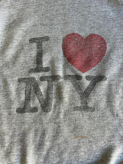 Vintage 90’s I Love New York Raglan Sweatshirt Worn To Perfection Classic NYC
