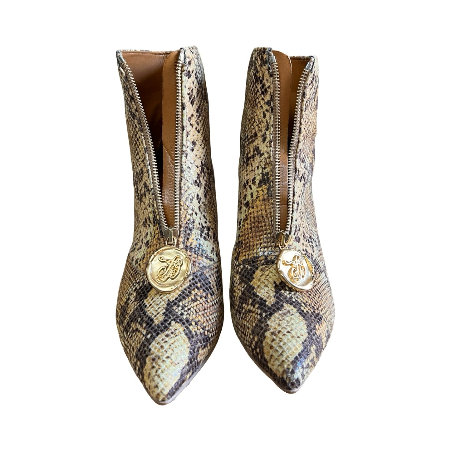 Taylor + Thomas Vegan Debbie Boots Golden Python 39 Never Worn