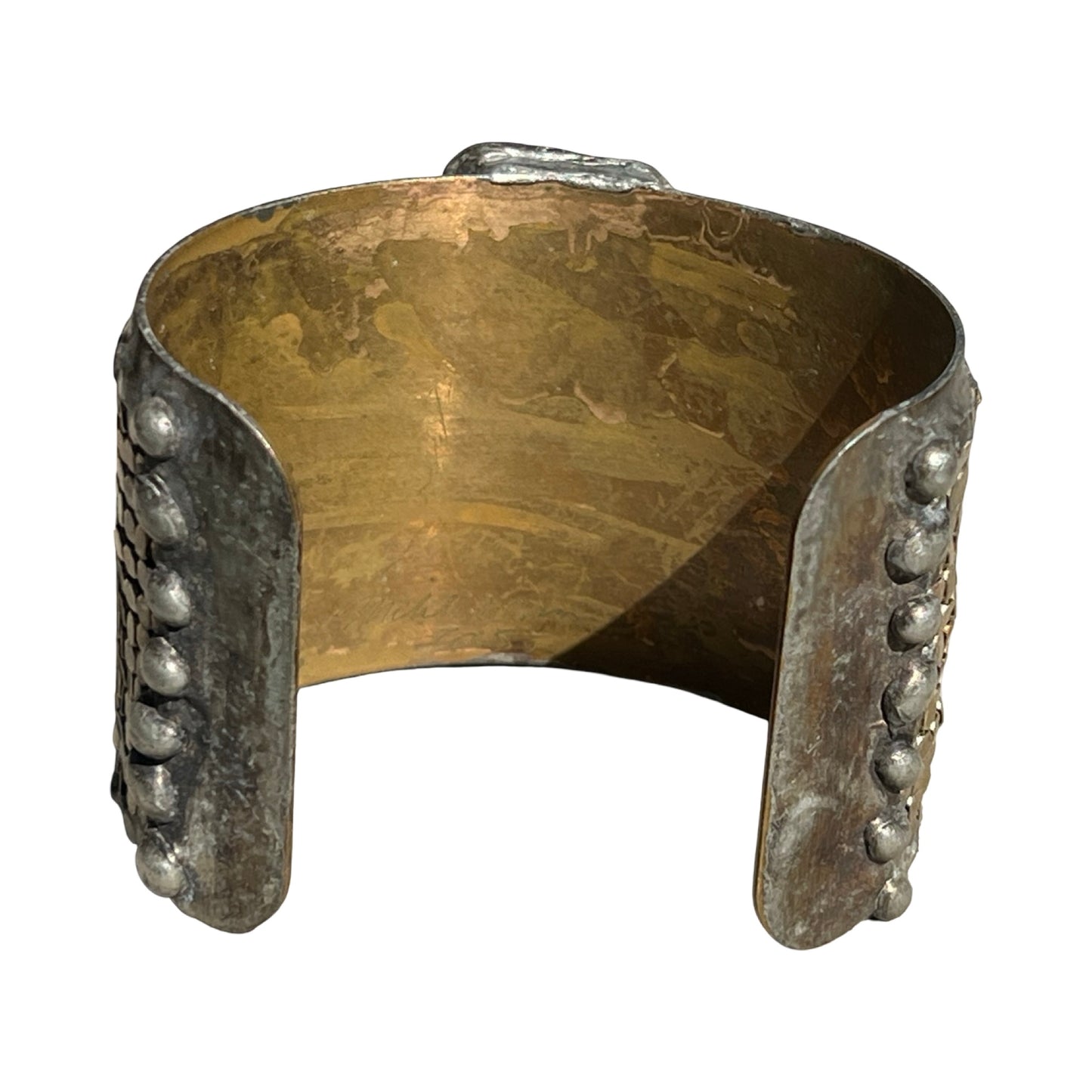 Signed Mikal Winn 2015 Crystal Chain Mail Brutalist Cuff