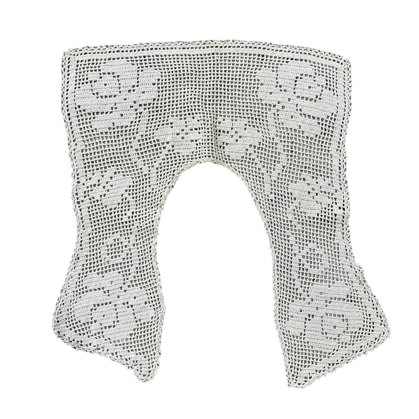 Antique Crochet Lace Collar w/ Roses