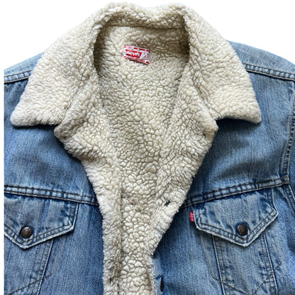 Vintage Worn To Perfection Levi’s Denim Sherpa Jacket 44 XL