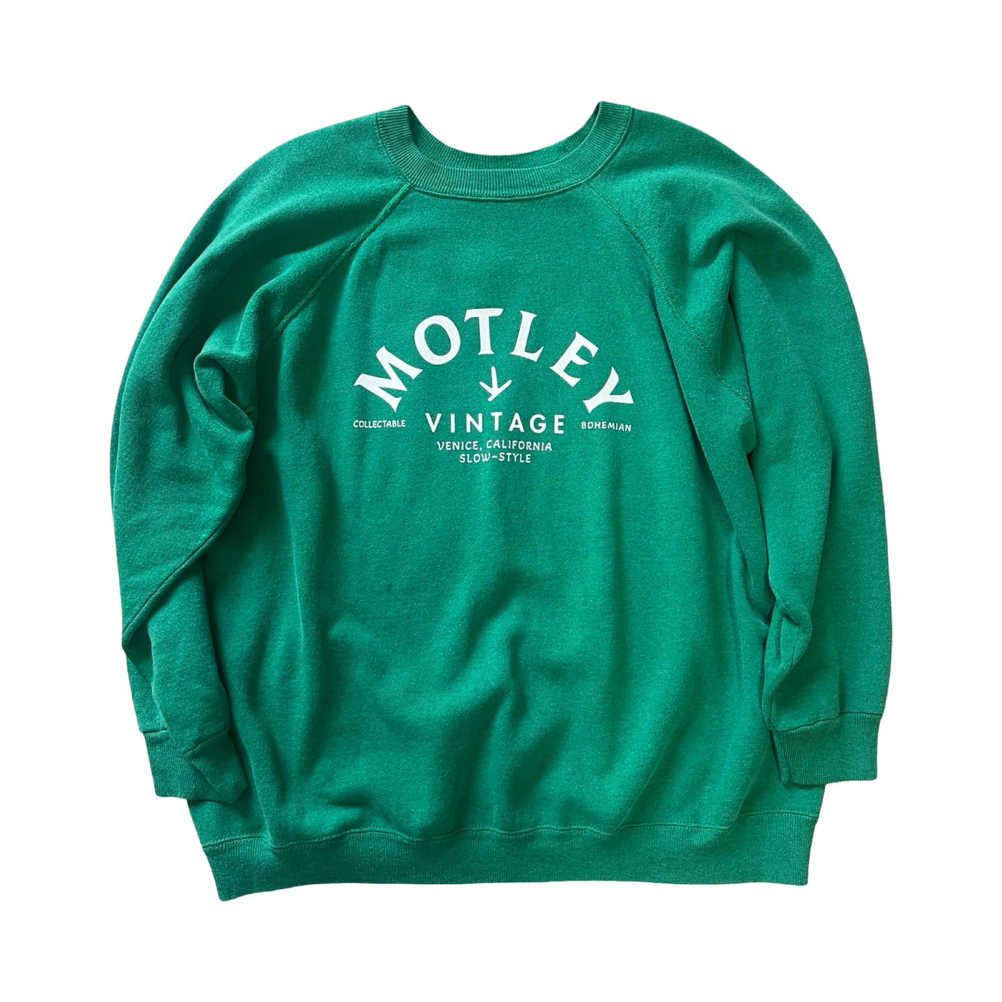 Vintage Green 1990’s Hanes Raglan Crewneck Sweatshirt w/ MV Logo XXL #20