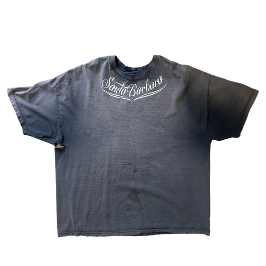 Vintage Oversized Distressed Santa Barbara Tee 2XL