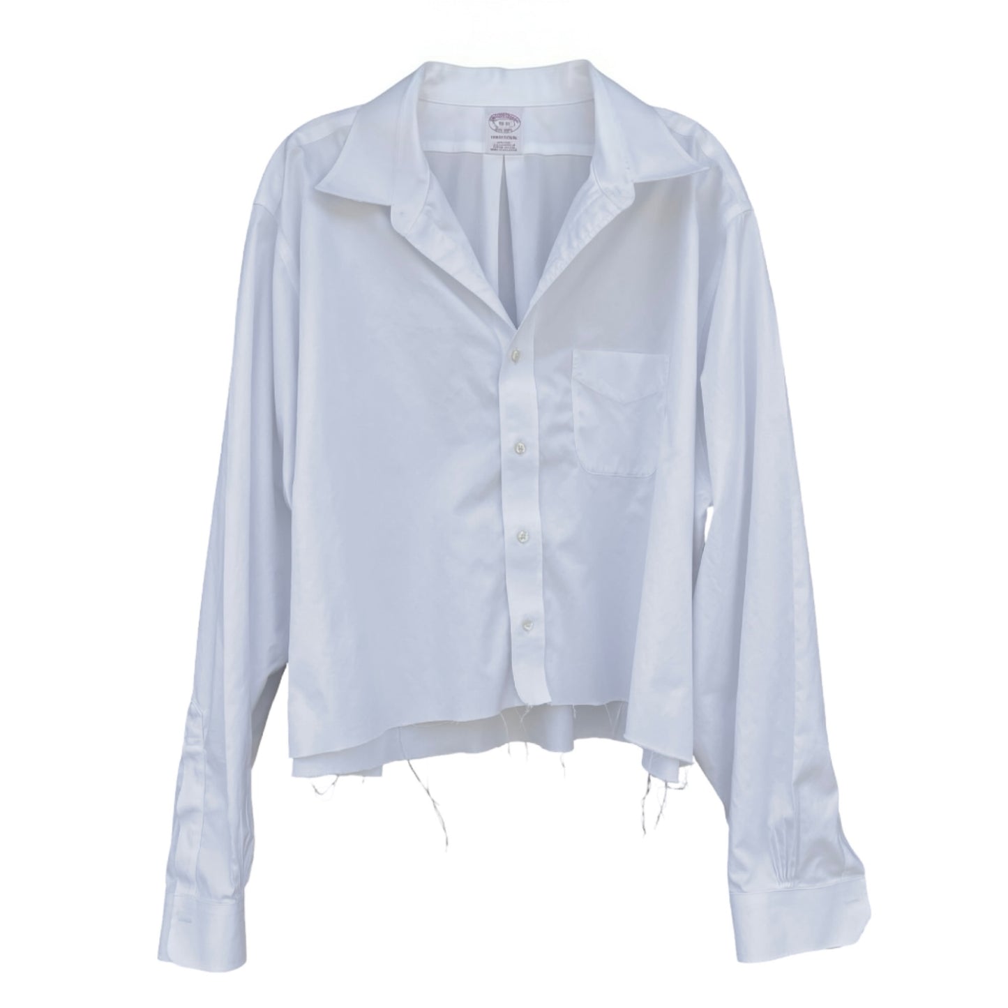 Brooks Brothers Traditional Fit White Oversized Cropped Oxford XXL